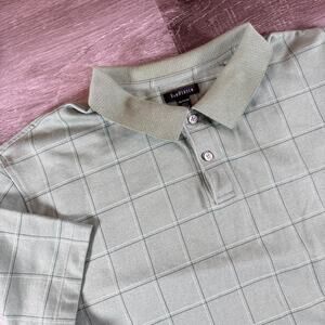 Van Heusen Green Windowpane Polo | Classic Preppy Golf Shirt Size XXL
